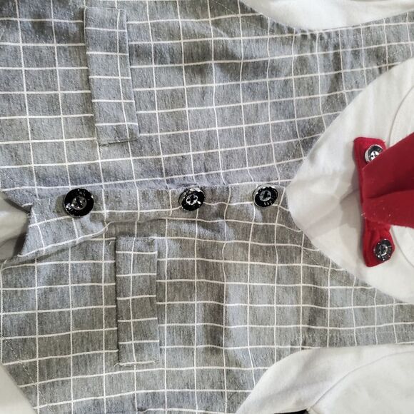 Boys Suit Outfit Size 4 Fashion Tie Outfit Tee Long Sleeve and Long Pants Gray - Picture 6 of 9